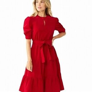 Draper James Vibrant Red Midi Dress